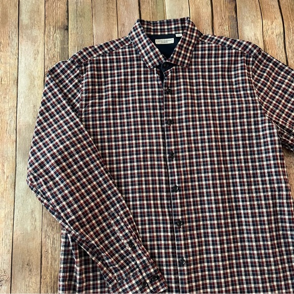 Singer Sargent mens long sleeve casual plaid button down shirt | size large - Picture 2 of 10